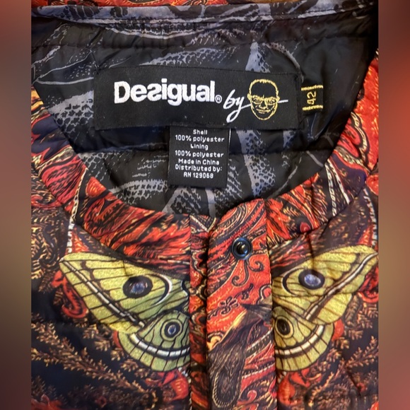 Desigual by Christian Lacroix Multicolor Butterfly Puffer Jacket - Picture 3 of 8